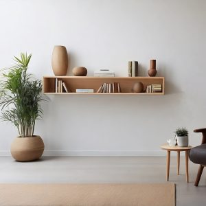 Floating Console Table, Solid Wood Entryway Table, Bedside Wooden Table, Wall Mounted Solid Wood Console