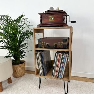 Record Player Stand, Vinyl Console, Record Console, Record Shelf, Record Cabinet, Record Holder, Vinyl End Table