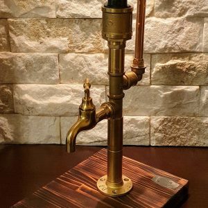 Liquor Dispenser for One Bottle - Luxury Alcohol Wine Bourbon Whiskey Gifts - Birthday Party Decoration - Industrial Home Bar Stand Man Cave