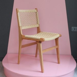 Rope weave Mid-Century Modern, Dining chair, Kitchen, Living room, Wood, Wicker, Office Chair, Home decoration, Interior design