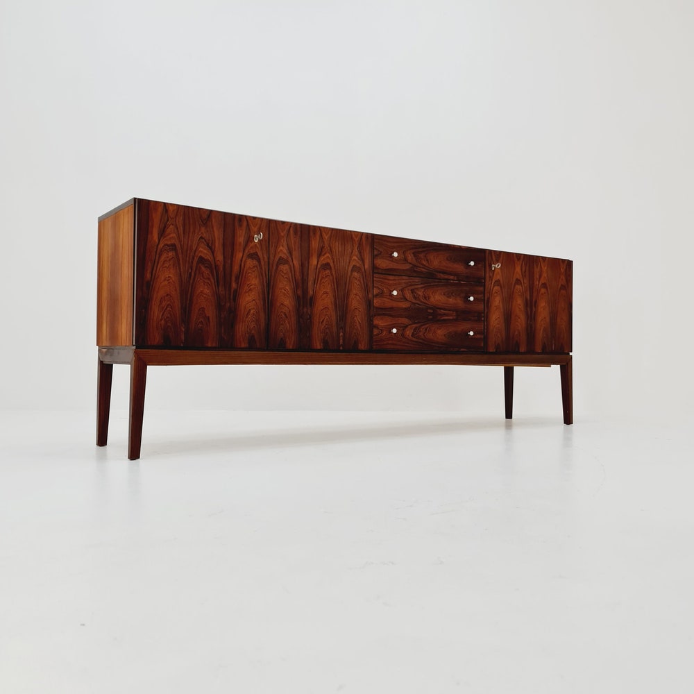 Rare Mid Century Modern German rosewood sideboard by Palette Mööbel, 1950s - Image 8