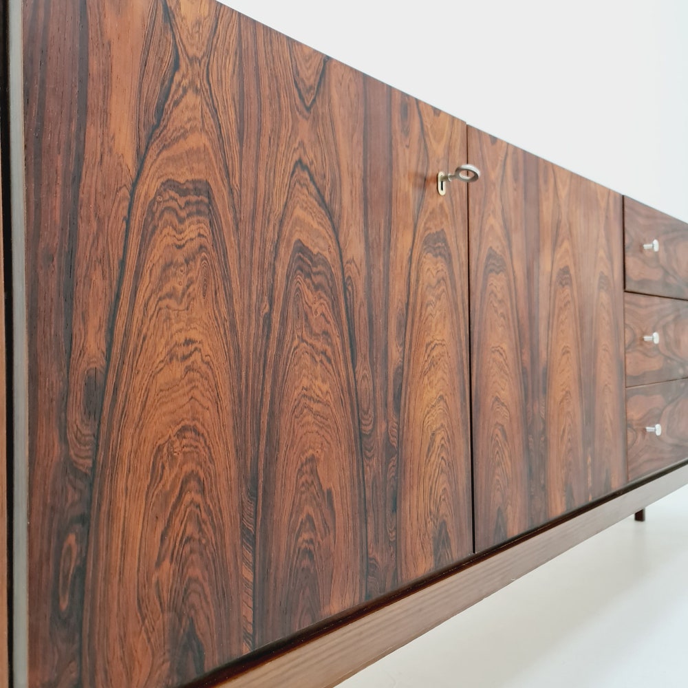 Rare Mid Century Modern German rosewood sideboard by Palette Mööbel, 1950s - Image 4