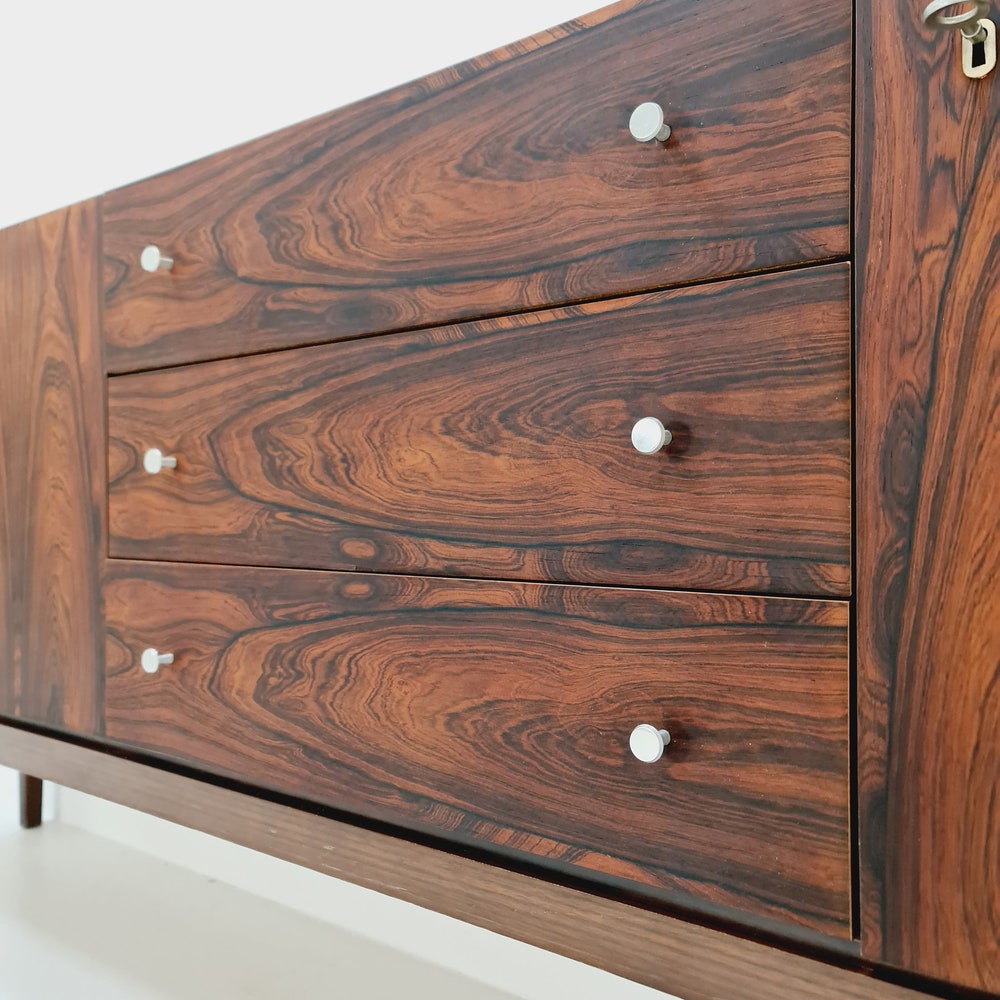 Rare Mid Century Modern German rosewood sideboard by Palette Mööbel, 1950s - Image 7
