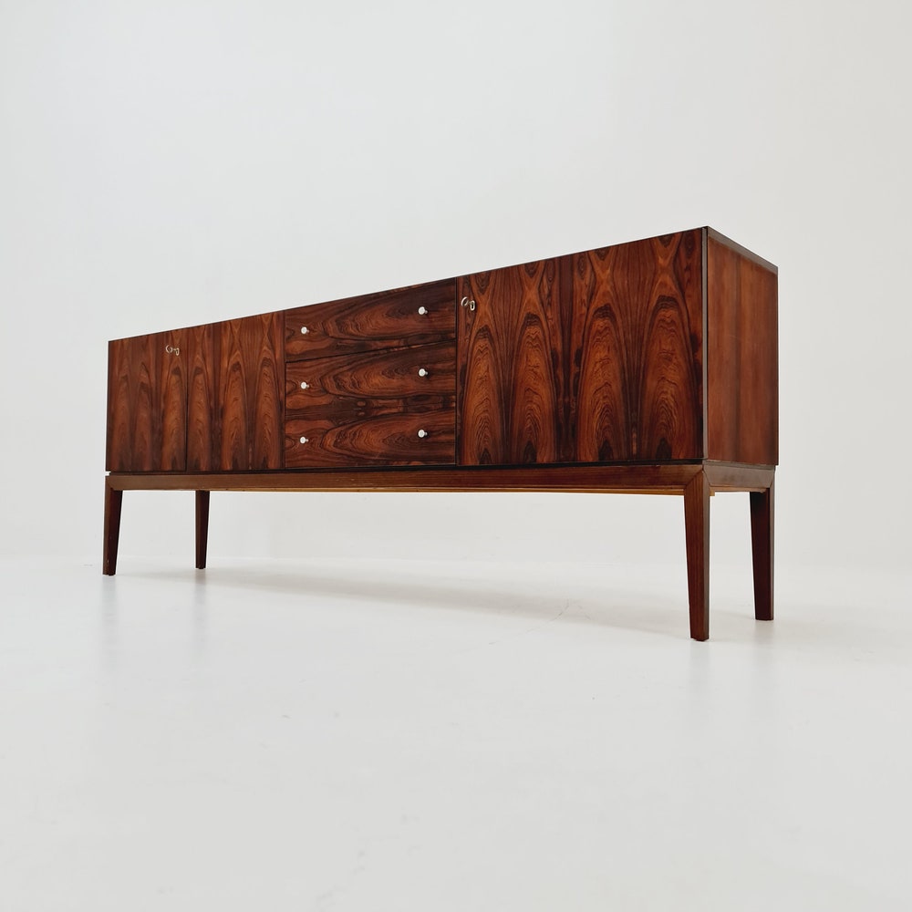 Rare Mid Century Modern German rosewood sideboard by Palette Mööbel, 1950s - Image 11
