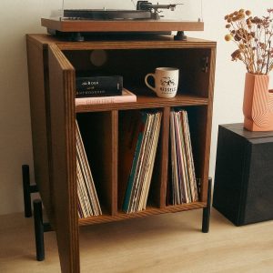 The "York 101 Mini" Record Player Sideboard. A Handmade Vinyl LP storage cabinet