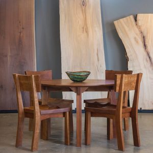 Enso Dining Table - Round Wooden Dinette - Contemporary Solid Wood Kitchen Table - Small Dining Table in Maple, Cherry, Walnut, and Oak