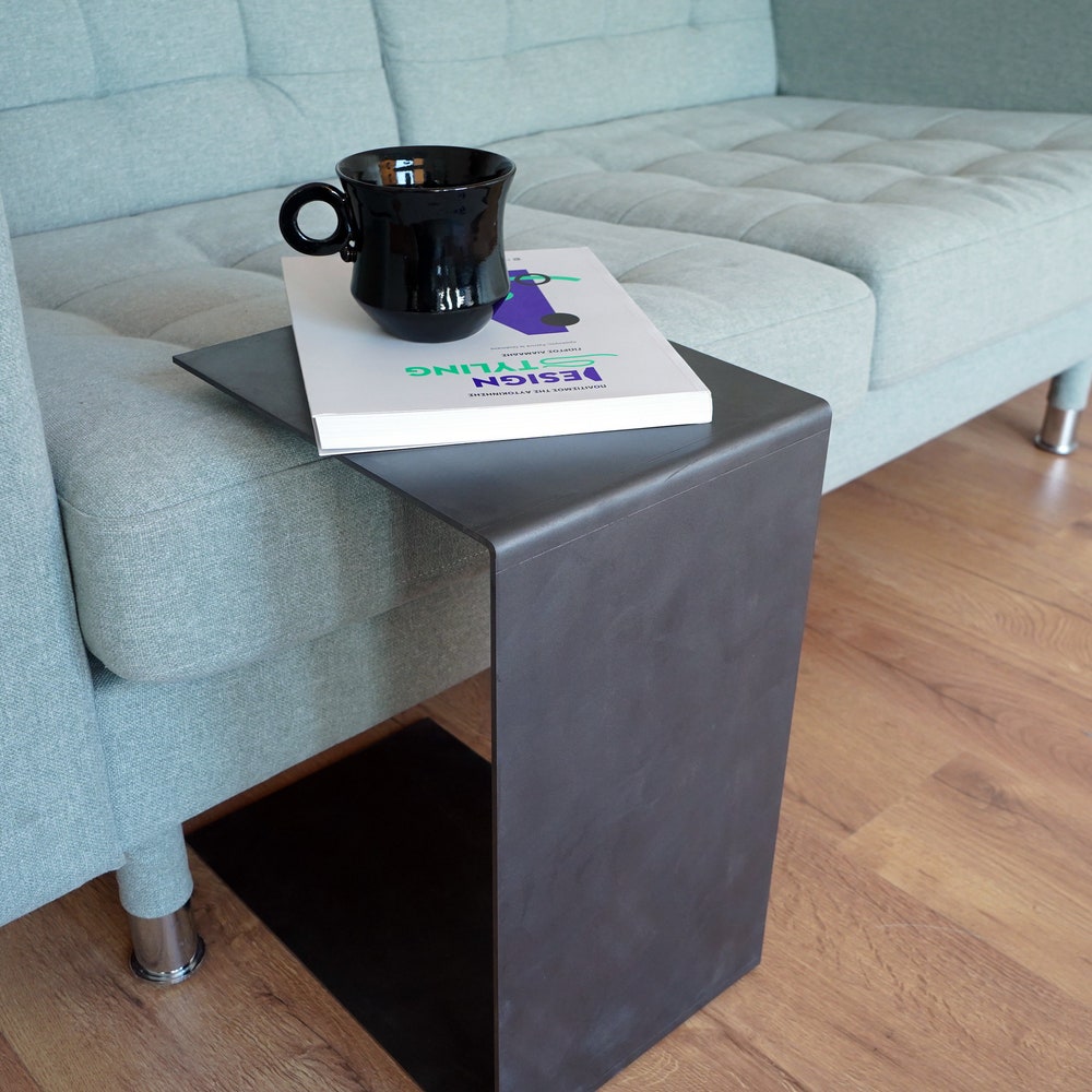 C Side Table | Metal Coffee Table | C Table | Metal Side Table | Industrial Table | Side Table - Image 11