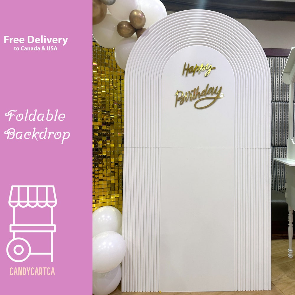 Grooved arch Ripple Backdrop for birthday and wedding parties - Image 5