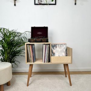 The Deluxe Vinyl Record Storage, Record Player Cabinet