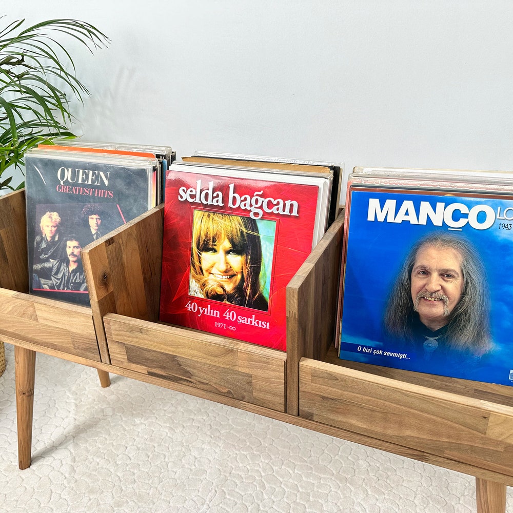 Walnut Vinyl Console, Vinyl Display, Vinyl Holder - Image 3