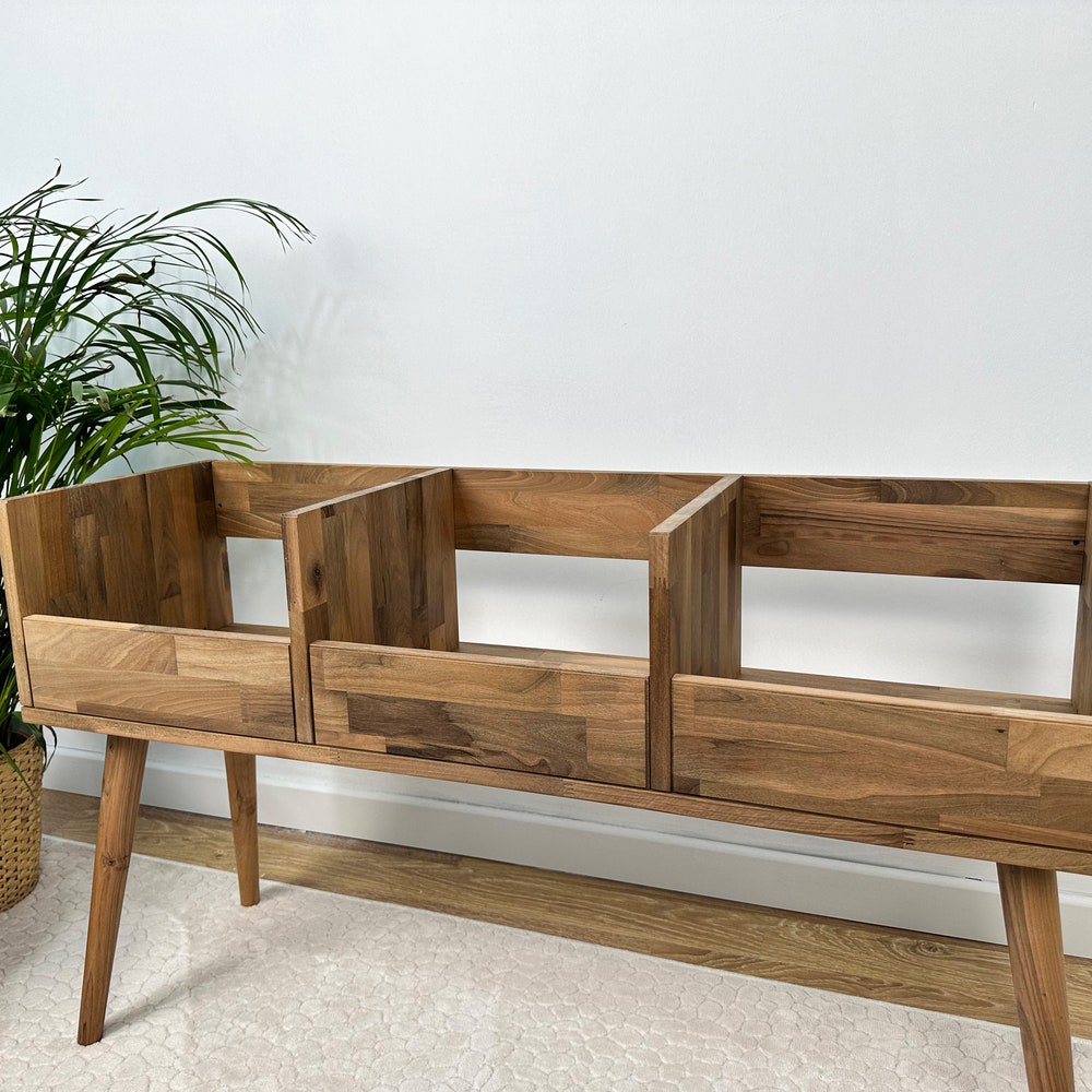 Walnut Vinyl Console, Vinyl Display, Vinyl Holder - Image 5