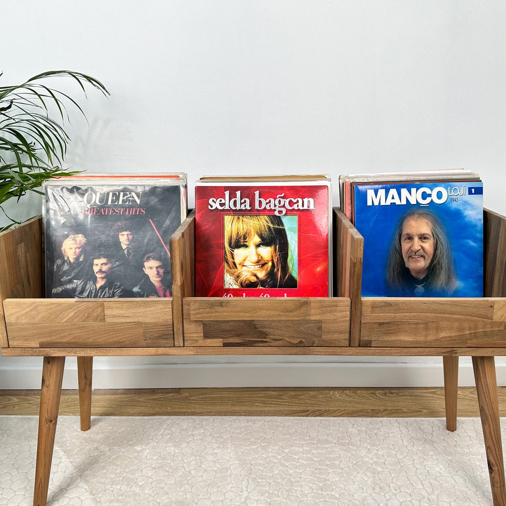 Walnut Vinyl Console, Vinyl Display, Vinyl Holder - Image 6