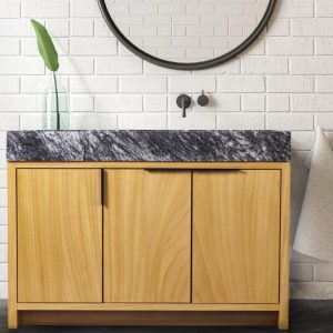 NEW! Solid Wood Freestanding Bathroom Vanity  Pedestal Vanity Sink Marble Sink Vanity Oak Vanity Chestnut Vanity