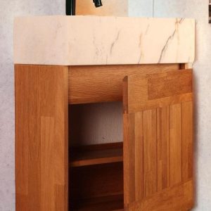 NEW! Solid Wood Vanity Floating Bathroom Vanity Fluted Design Vanity Floating Vanity Marble Sink Vanity Oak Vanity Chestnut Vanity