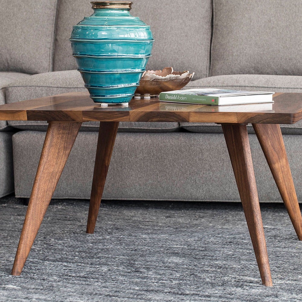 Essentials Coffee Table - Solid Wood Coffee Table - Mid-Century Modern Coffee Table in White Oak, Maple, Cherry, and Walnut