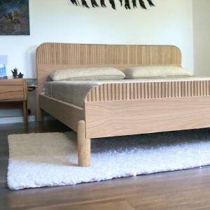 Wooden Bed Frame Handmade Furniture - “The Louette” Twin Bed Frame - King Bed Frame Housewarming Gift - Bed Frames for Aesthetic Room Decor