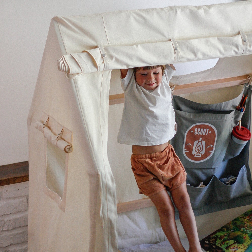 Wooden House Bed for Kids , Toddler Teepee Bed with Slats, Montessori Furniture, Children’s Bed, Christmas Gift Platform Bed Frame - Image 5