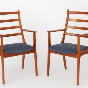 Set of 2 Vintage Teak Armchairs by KS Mobler, Denmark, 1960s – Midcentury Modern, Very Good Condition
