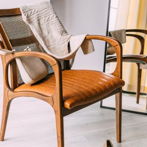 Wooden rattan dining chair, made of hornbeam wood, handmade, special color and fabric options are available.