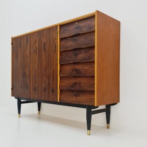Mid Century Modern Danish highboard teak by Sven Andersen, 1960s