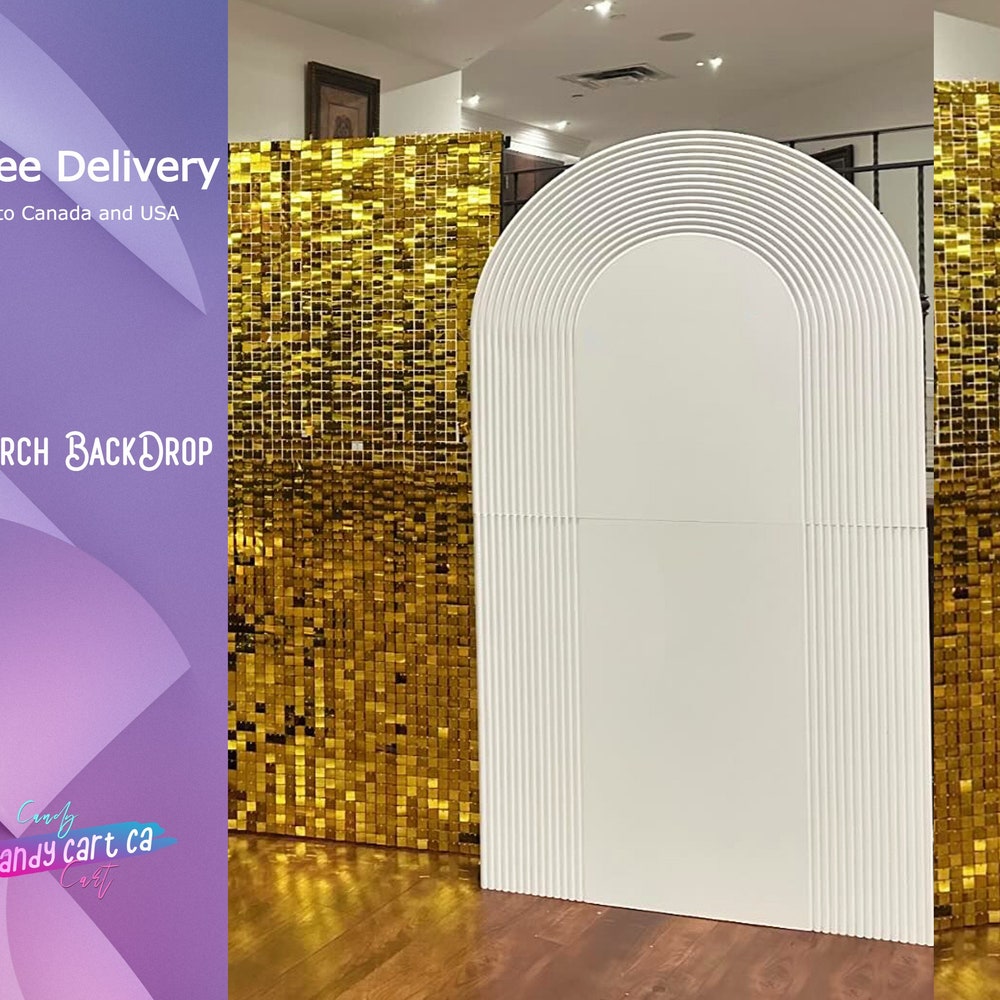 Grooved arch Ripple Backdrop for birthday and wedding parties - Image 6