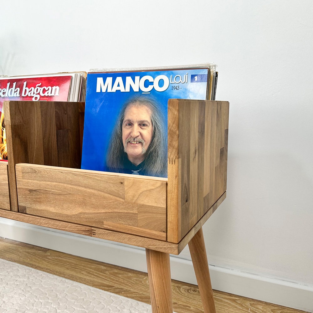 Walnut Vinyl Console, Vinyl Display, Vinyl Holder - Image 8