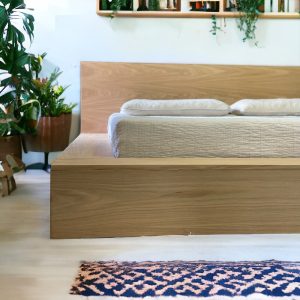 Wooden Bed Frame for Farmhouse Decor - The "Mikka" Adjustable Base Queen Bed Frame - Handmade Furniture for Housewarming Gift - Bed Frames