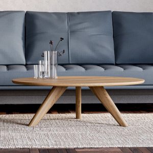 Modern Coffee Table -  Round coffee table - Wood coffee table - Aesthetic coffee table - Solid wood coffee table - Scandi coffee table