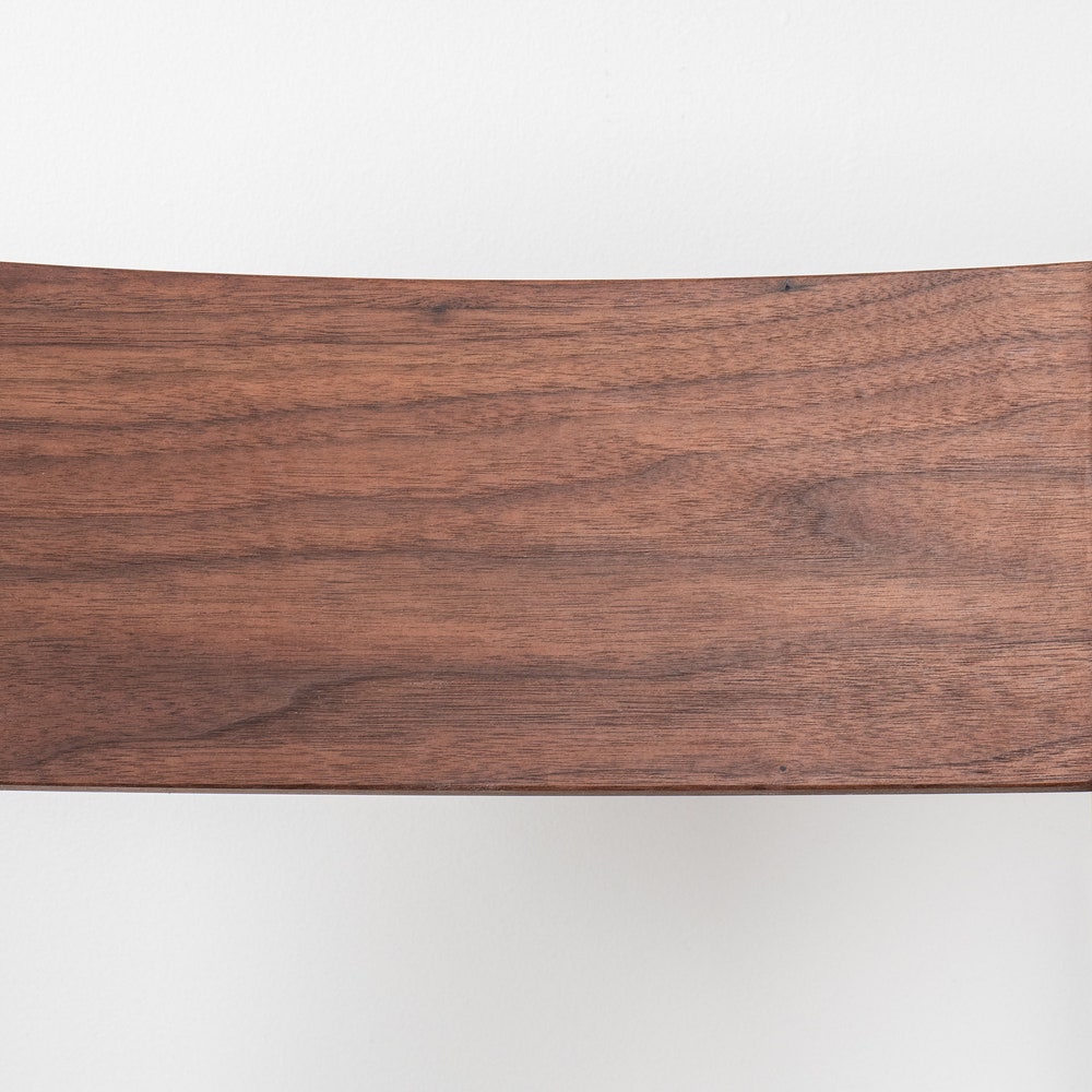 Wood Dining Chair with Upholstered Seat, Solid Walnut Chair, Black Faux Leather Wood Chair for Kitchen or Dining Room, Custom Dining Chair - Image 6