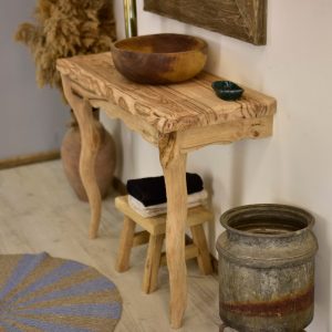 Rustic Bathroom Sink Vanity Handmade Chestnut Wood Live Edge Vanities Vanities Farmhouse Wooden Decor Bathroom Sink Vanity with Drawers