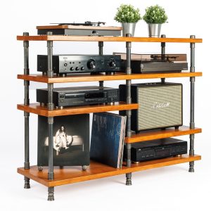 il_1000x1000.5945138434_32ps.jpg 4 in 1 Industrial pipe stand, Vinyl storage, Record storage, Record cabinet, Record player console