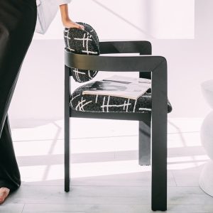 Modern Upholstered Dining Chairs, Completely Handmade, Boucle upholstered living room chair, Comfortable chairs for long periods of sitting