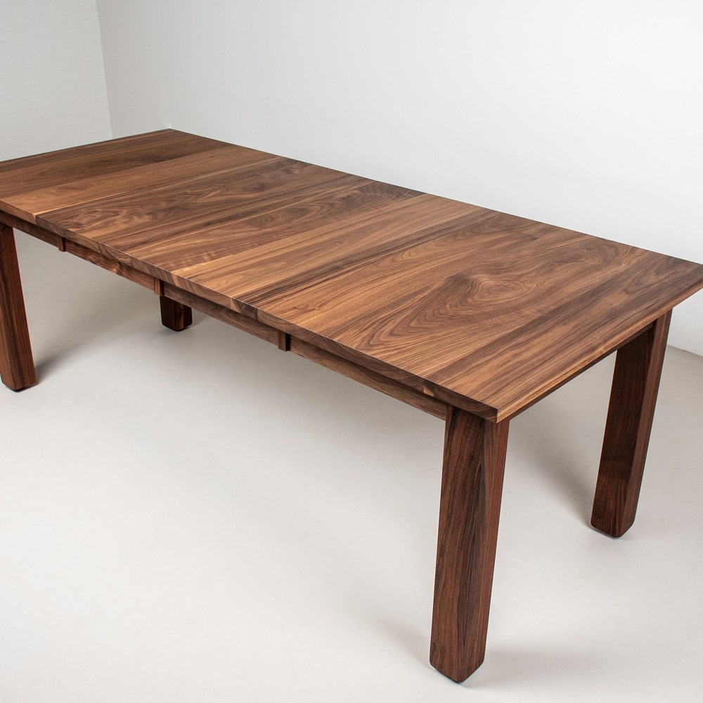 Walnut Dining Table with Walnut Dining Chairs, Walnut Tables Extendable, Kitchen Table and Chairs Set, Small Extendable Custom Dining Table - Image 5