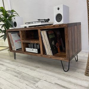 Furniture for Vinyl Record Storage Lp Record Shelf Best way to store vinyl records Record Player Media Console More Depth Widebody 3x2 Rec