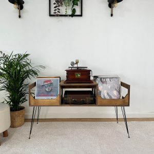 Vinyl Console, Record Player stand, Vinyl record cabinet, Record Console