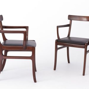 Pair of Ole Wanscher Armchairs – 1950s Danish Design, Mahogany & Leather, Rungstedlund Model