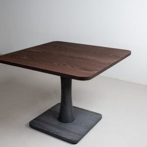 Small Dining Table for 4, Custom Oak Table, Two Color Kitchen Dining Table, Small Square Wood Table, Solid Oak Kitchen Table