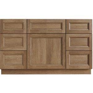 42" Bathroom Vanity for Single Sink, Brown Toffee Stained Wood Bathroom Furniture with Drawers, Traditional Comtemporary Bath Cabinet