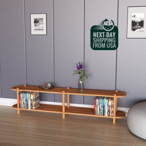 Personalizable Sizes Custom Design Solid Wood Large Media Console For Living Room, Minimalist  TV Stand, Entertainment Center