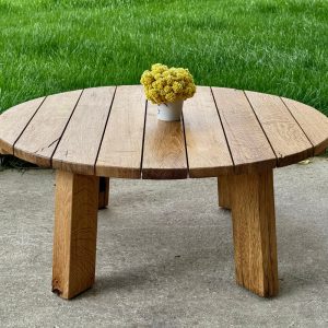 Outdoor Coffee Table Round, Rustic Garden Furniture, Wood Patio Furniture, Outdoor Wood Table, Outdoor Patio Table, Circle Coffee Table