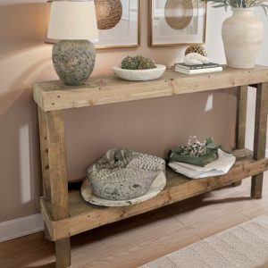 Rustic Reclaimed Wood Console Table, Farmhouse Hallway Entryway Furniture, Customizable Handmade Sofa Table, Gift for Her/Woman
