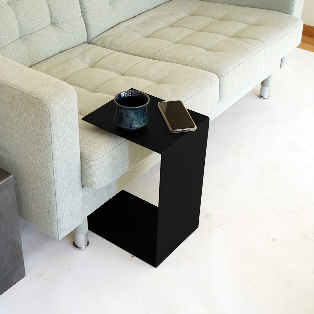 Black C Side Table | Metal Coffee Table | C Table | Black Coffee Table - Image 5