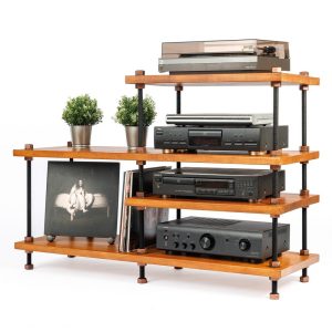 2 in 1 Rack variation,  Turntable Stand, Wood Furniture, Handmade Record Player Stand, Industrial Vinyl Table, Media Hifi TV Unit