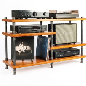 4 in 1 Industrial pipe stand, Vinyl  storage, Record storage, Record cabinet, Record player console