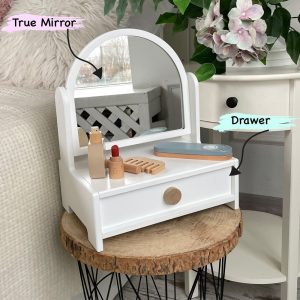 Kids Vanity Table with Mirror, Personalized Birthday Gifts, children's gift Christmas, toddler little girl makeup vanity