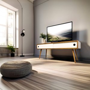 Mid Century Media Table, Scandinavian Media console, TV stand, Minimalist Table