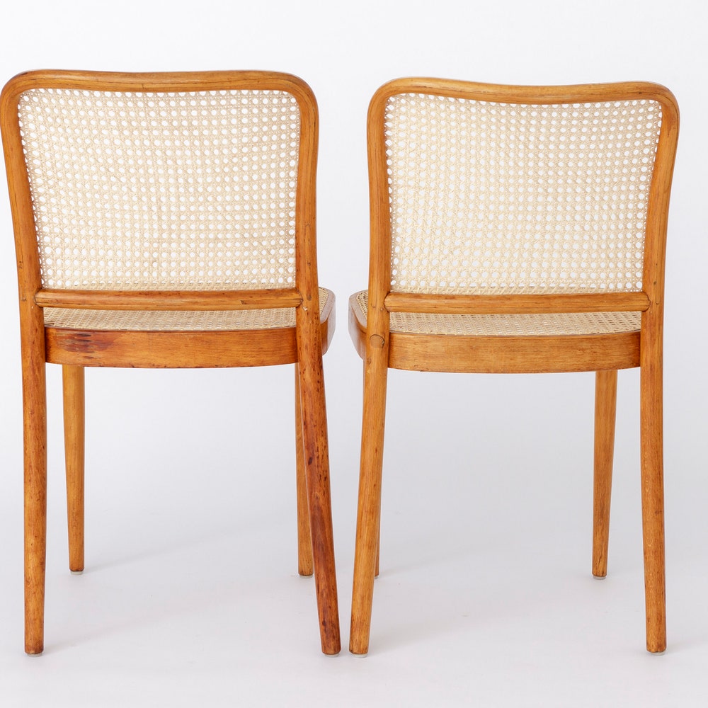 Pair of Bentwood Chairs by Ligna – 1960s-70s Czechoslovakian Design, Beech Wood Frame, Viennese Weaving, Totally up to 6 chairs available - Image 4