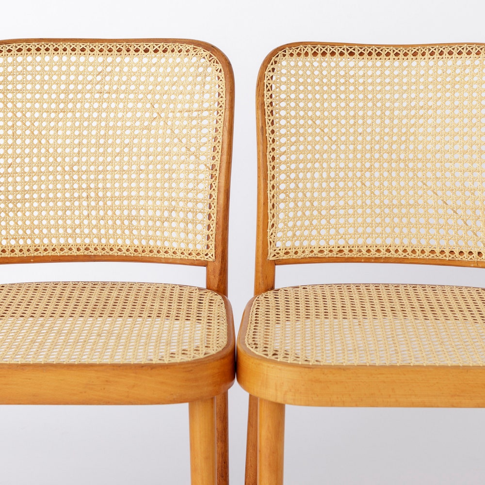 Pair of Bentwood Chairs by Ligna – 1960s-70s Czechoslovakian Design, Beech Wood Frame, Viennese Weaving, Totally up to 6 chairs available - Image 7