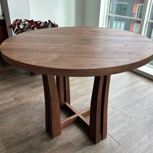 ERBA Modern Round Dining Table, Solid Wood Table, Custom Table, Dining Set