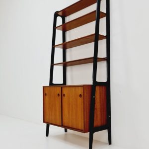 Danish Midcentury vintage freestanding bookcase / bookcase teak by Bengt Ruda, 1960s